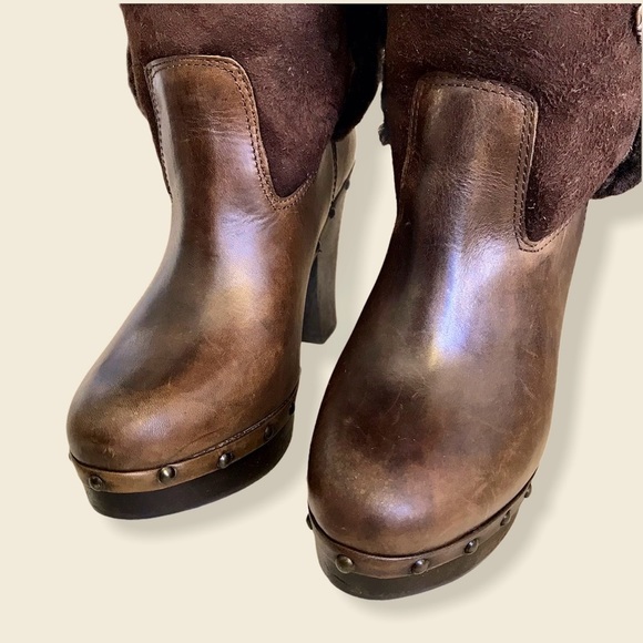 RARE Frye Ella Shearling Sheepskin FoldOver Boot - Picture 8 of 16